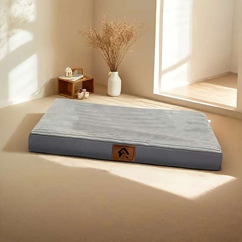 Four Seasons Washable Dog Bed Mat with Striped Design