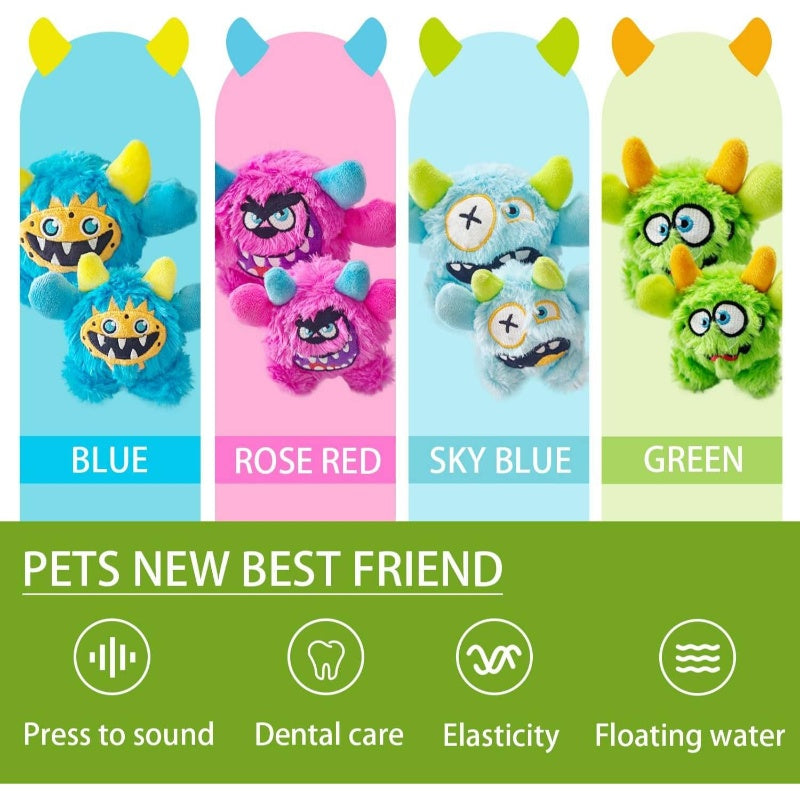 Squeaky Plush Dog Ball Dental Care Chew for Chewers