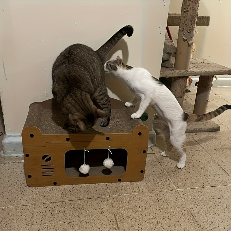 Luxury Double Level Cat Tree House With Scratching Post