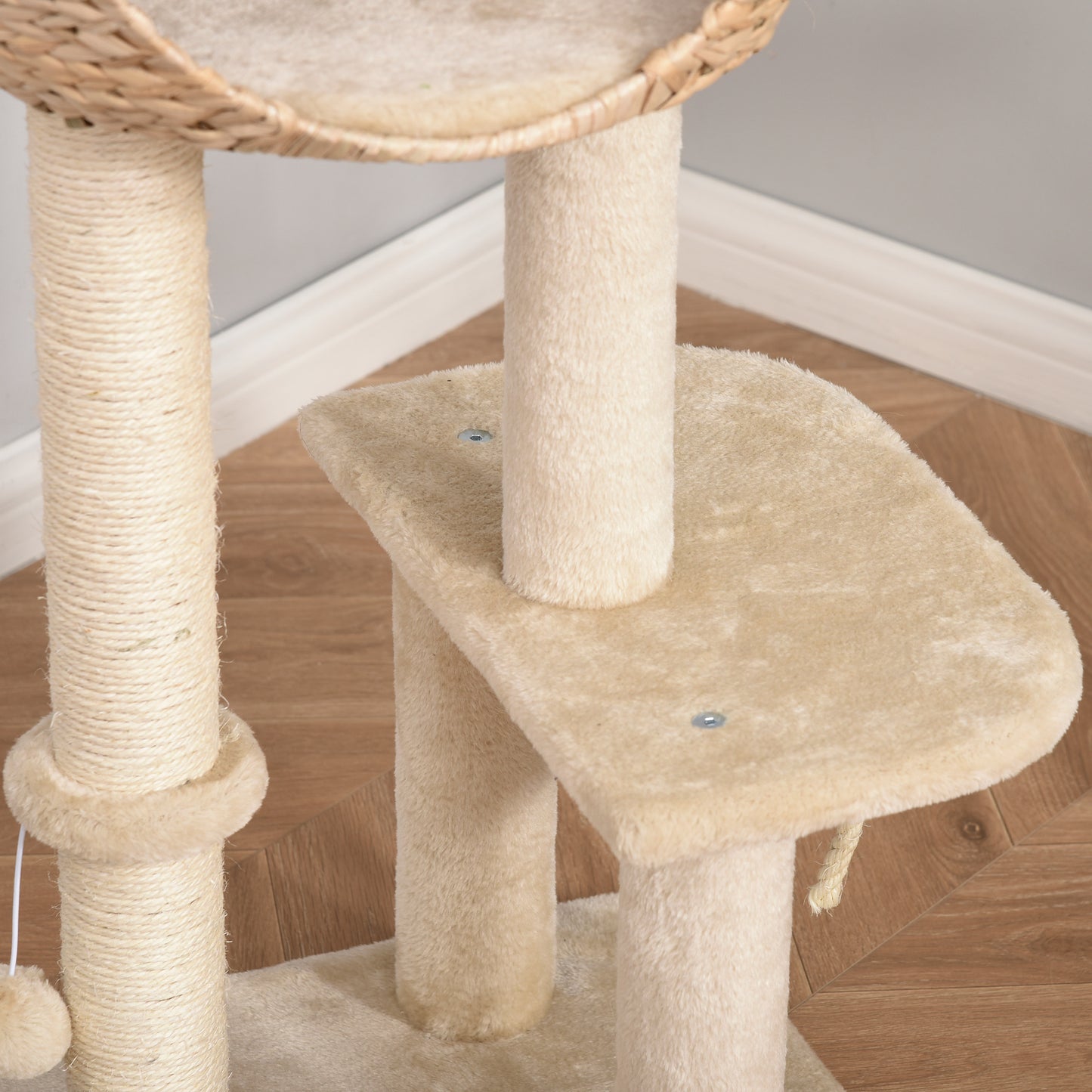 PawHut Cat Tree with Scratching Post and Condo Activity Center