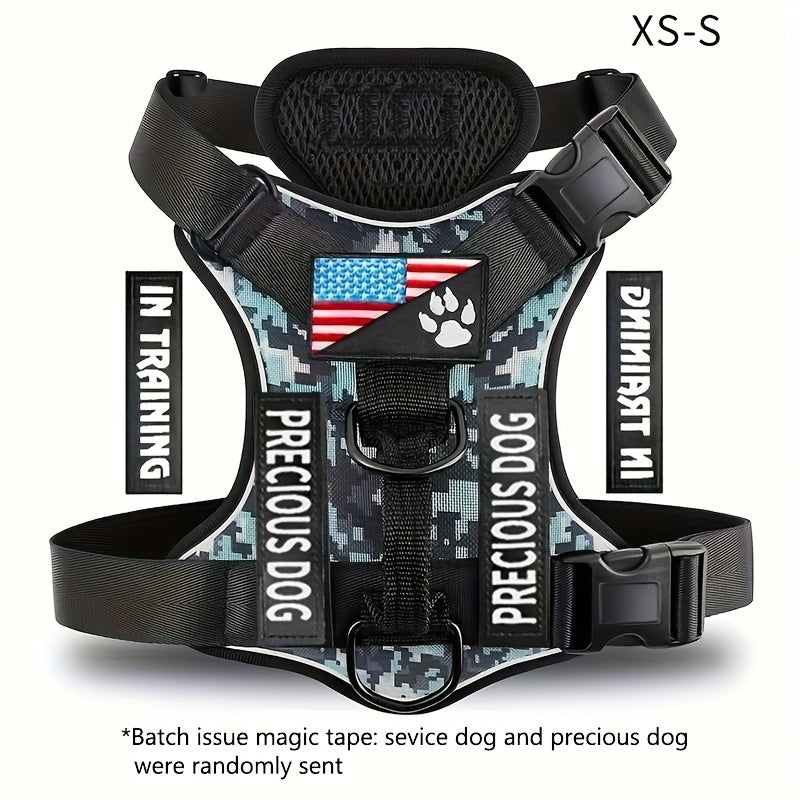 Reflective Dog Harness with Patches for Easy Control