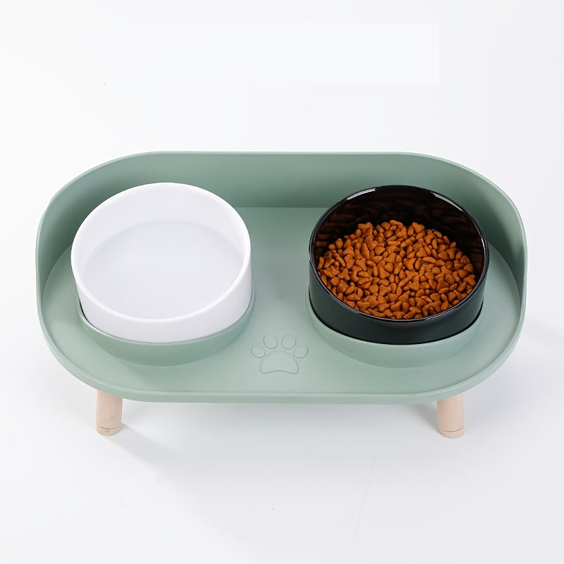 Durable Pet Feeding Station With Double Bowls Non Slip Base