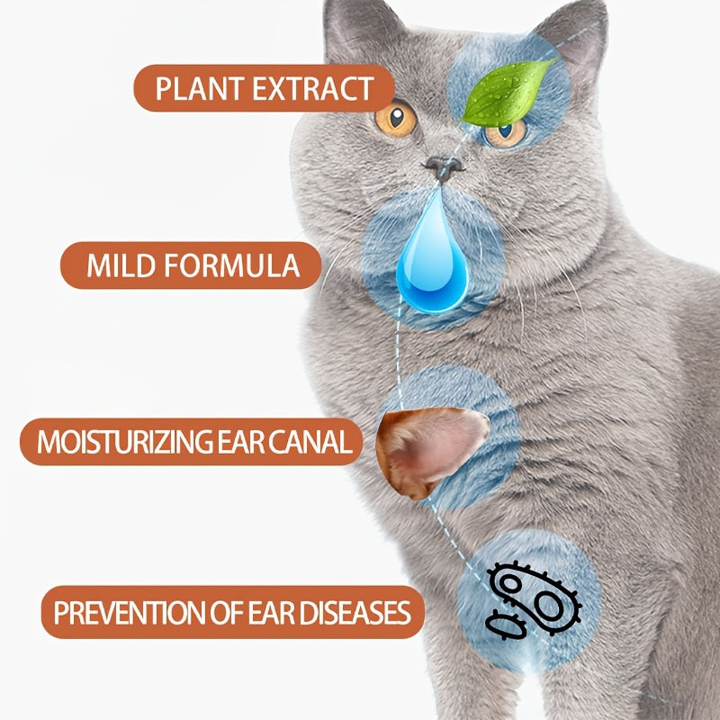 Pet Ear Cleaner Drops For Dogs And Cats Gentle Formula