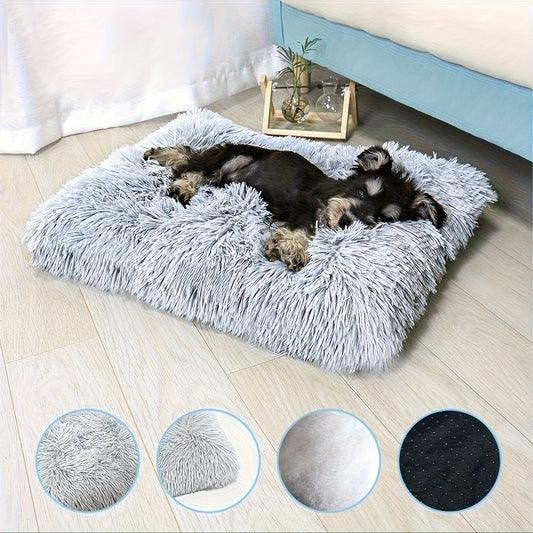 Cozy Polyester Dog Bed With Detachable Cover