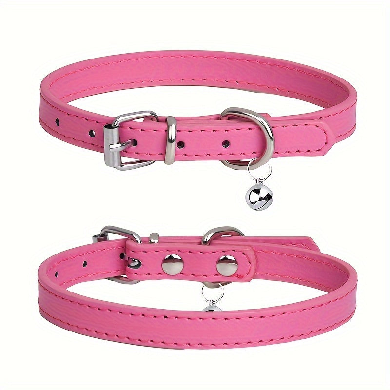 Adjustable Genuine Dog Collar with Durable Alloy Metal Buckle