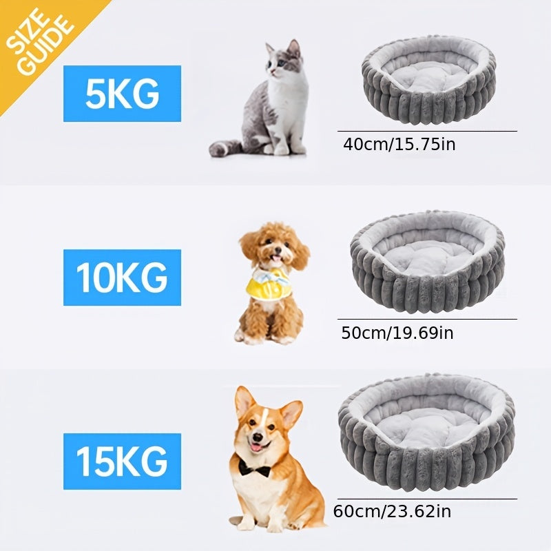 Ultra Soft Four Season Round Pet Bed Indoor Cats Dogs