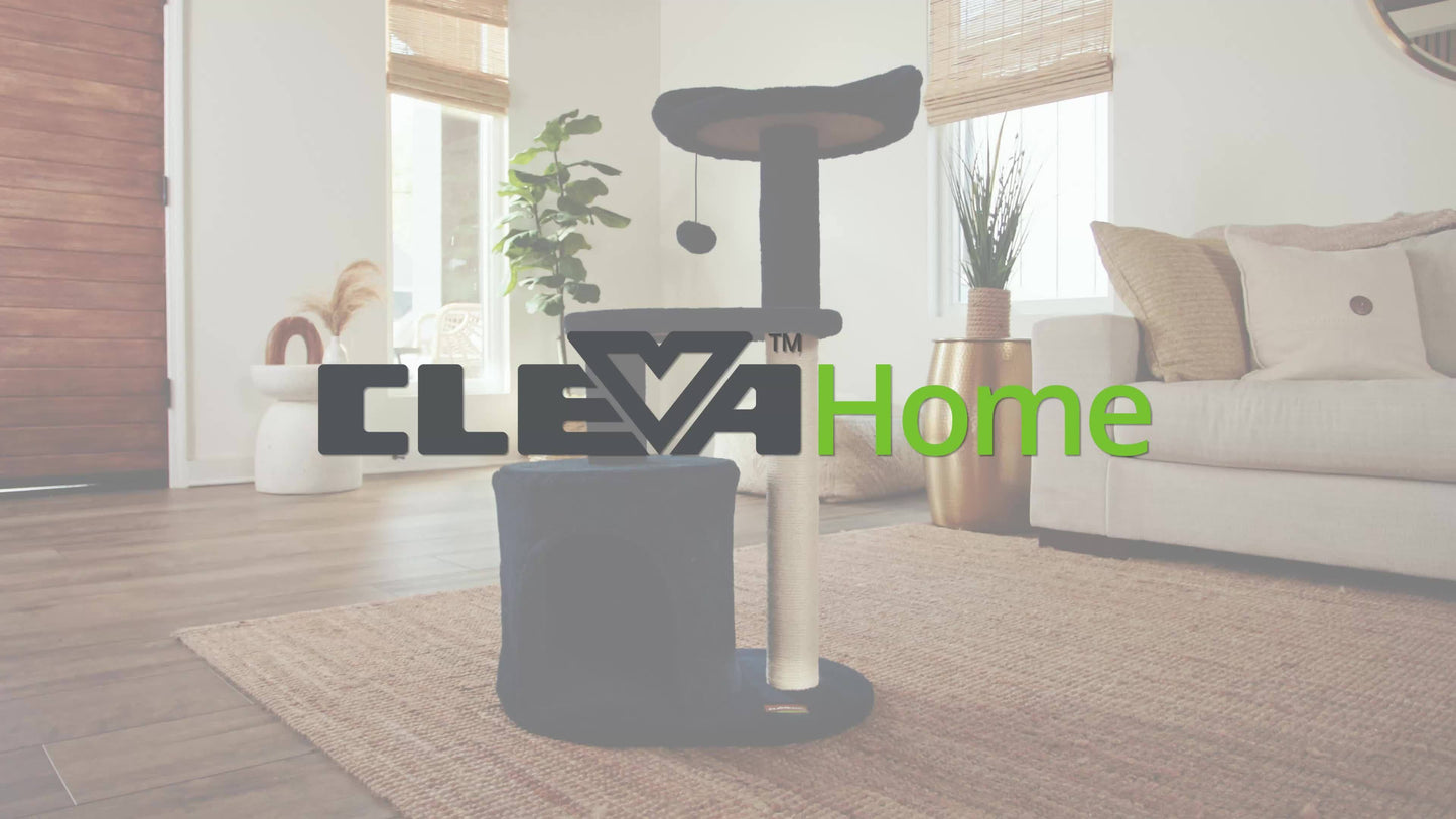 CLEVAHOME Cozy Cat Tree with Scratching Posts and Perches