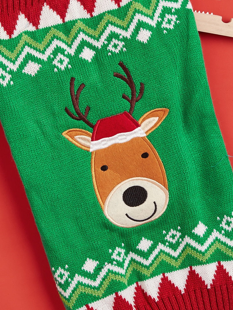 Christmas Santa Claus Knit Dog Sweater Acrylic Winter Pet Apparel