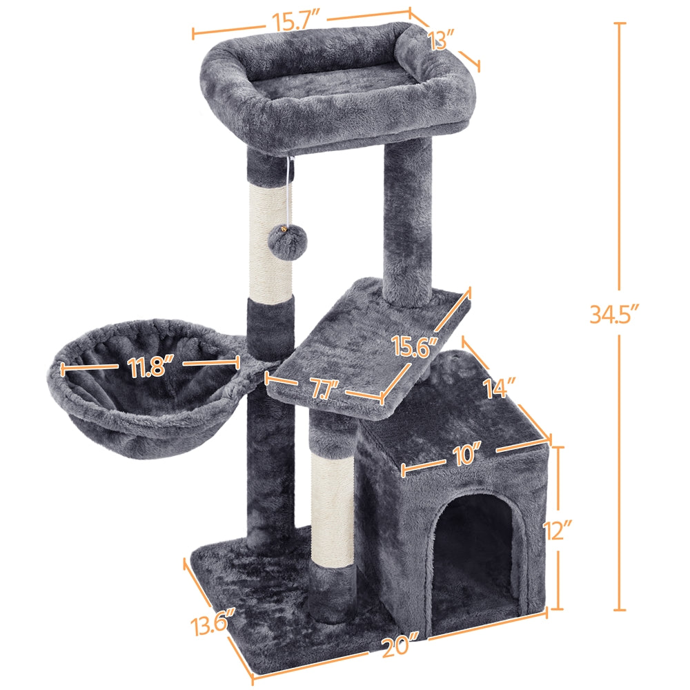 COSTOFFS Plush Cat Tree Activity Center for Playful Kittens