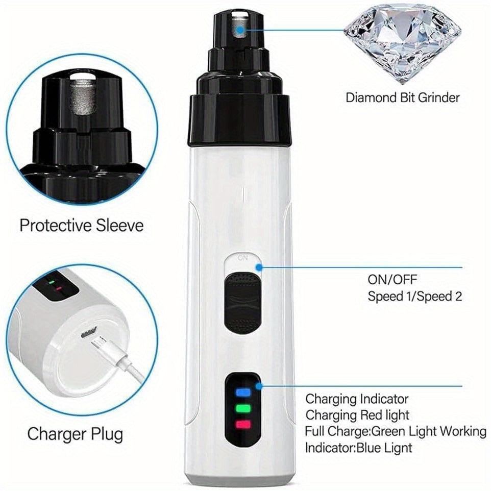 Rechargeable Silent Electric Pet Nail Clipper for Safe Grooming