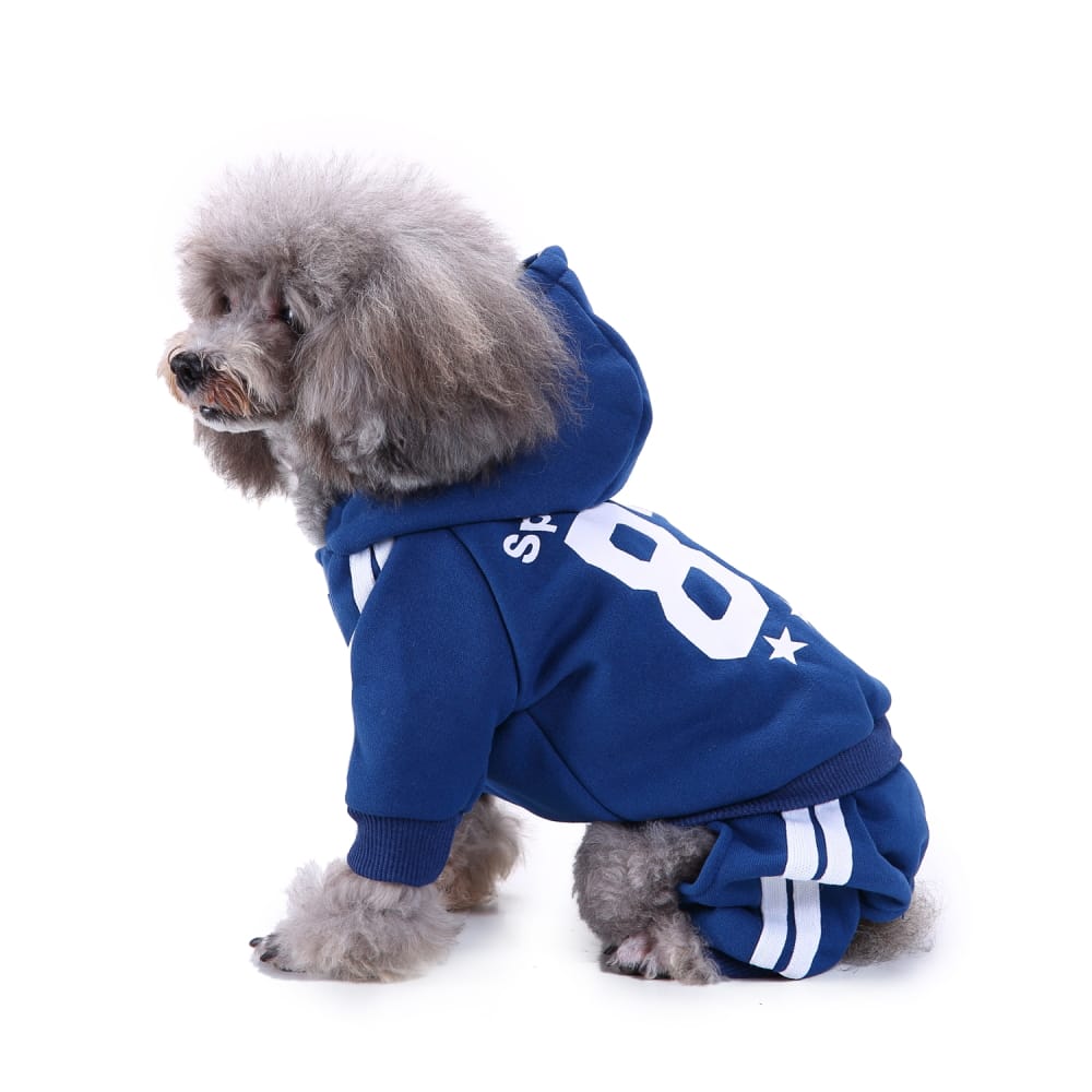 Mach Pet Hoodie Cats And Dogs Back Print Striped Bar