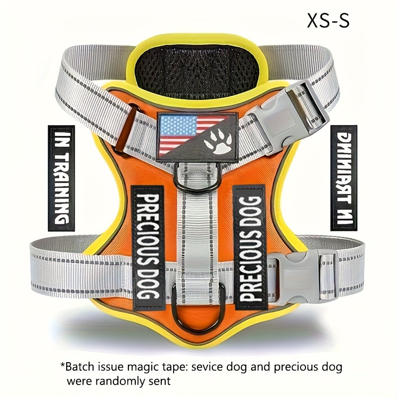 Reflective Dog Harness with Patches for Easy Control