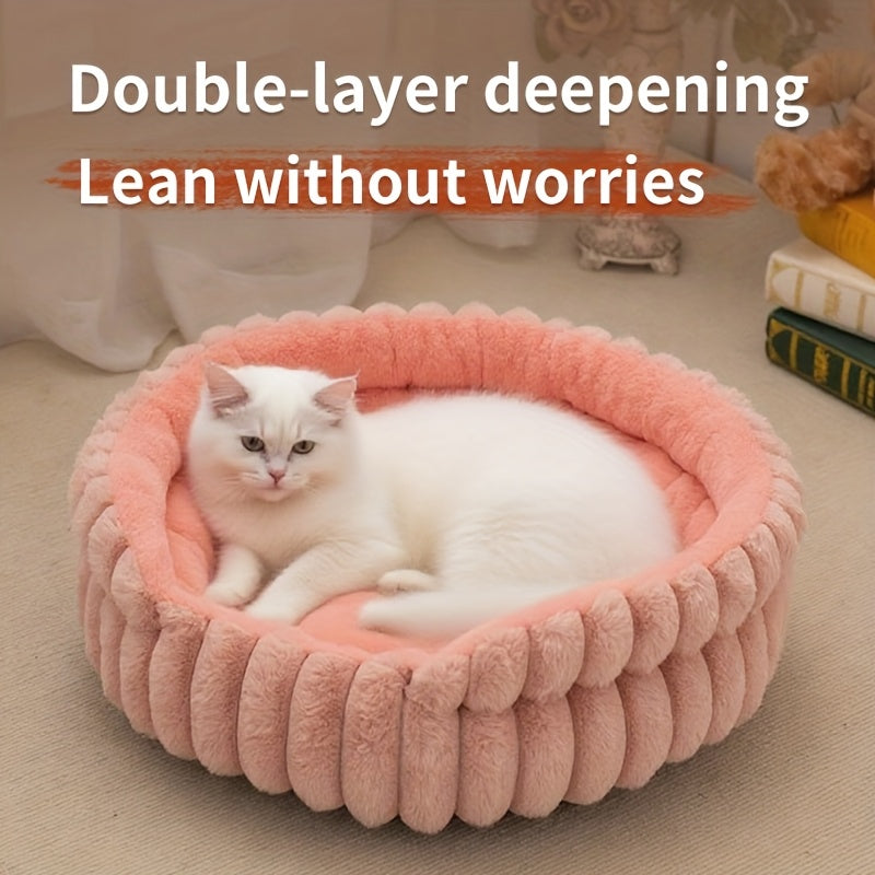 Ultra Soft Four Season Round Pet Bed Indoor Cats Dogs