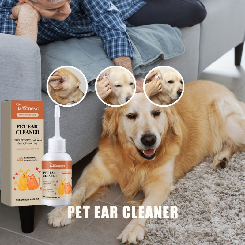 Pet Ear Cleaner Drops For Dogs And Cats Gentle Formula
