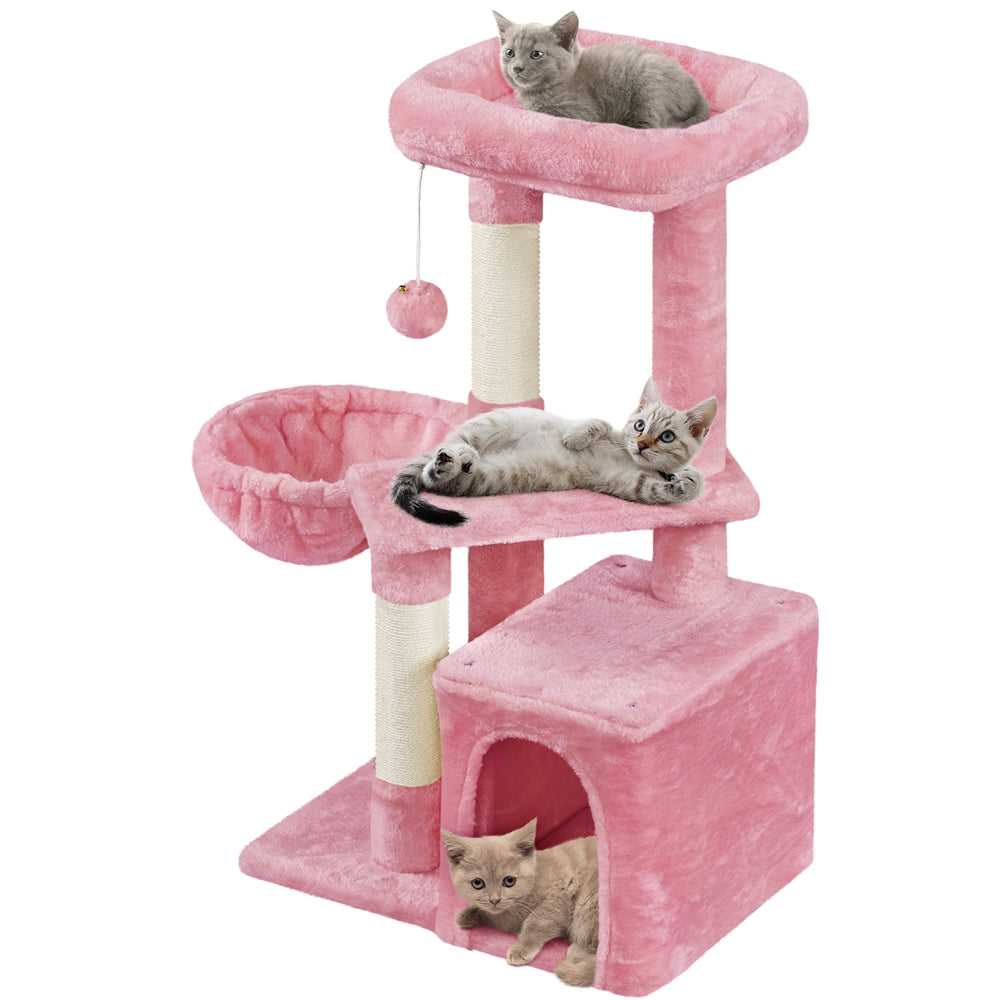 COSTOFFS Plush Cat Tree Activity Center for Playful Kittens