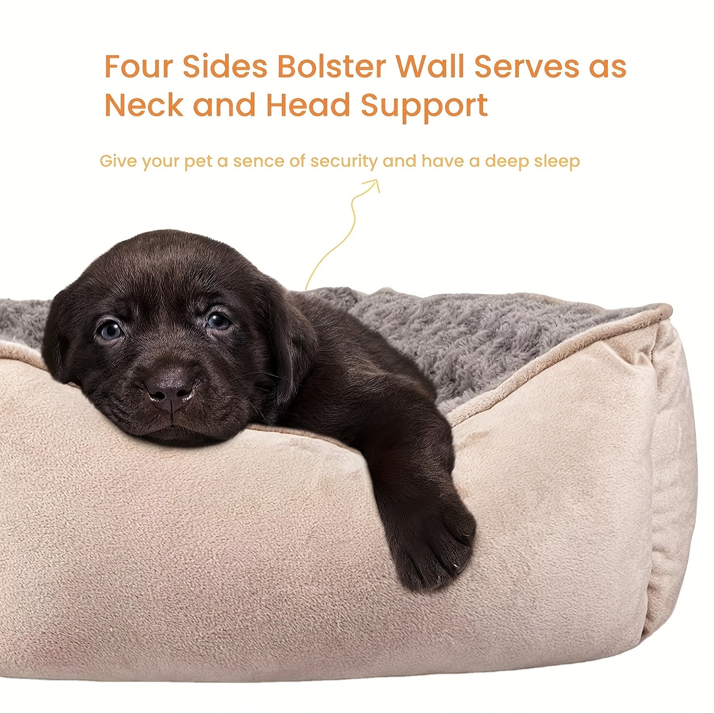 Cozy Plush Dog Bed with Non-Slip Bottom for All Breeds