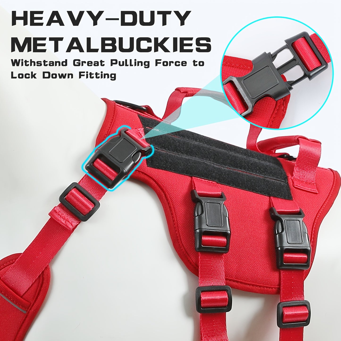 Escape-Proof Dog Harness with Reflective No-Pull Design