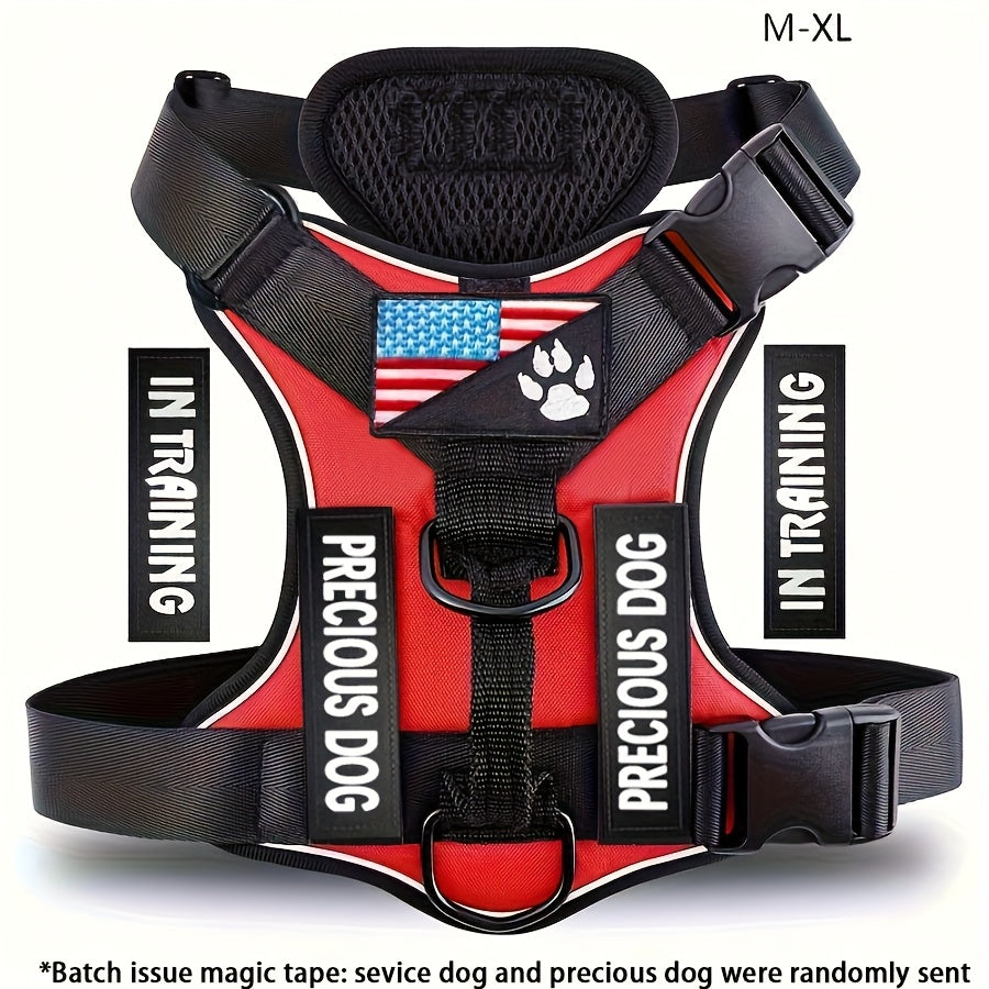 Reflective Dog Harness with Patches for Easy Control