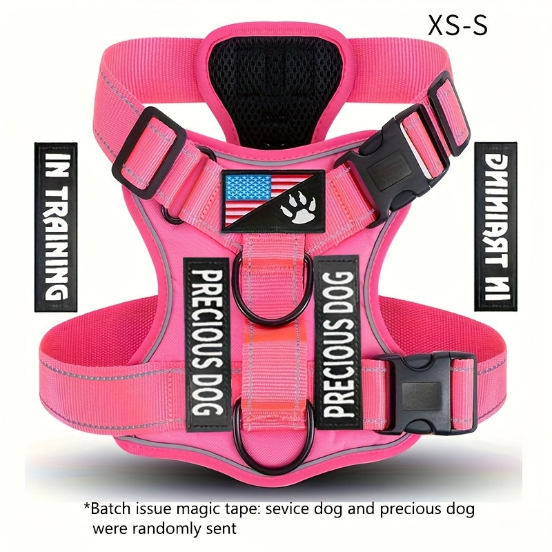 Reflective Dog Harness with Patches for Easy Control