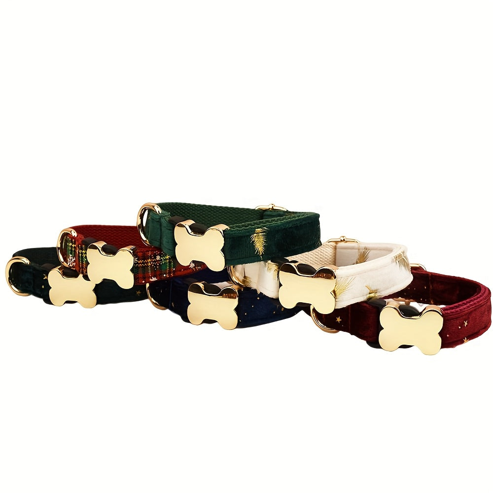 Personalized Dog Collar with Engraved ID Tag and Adjustable Design