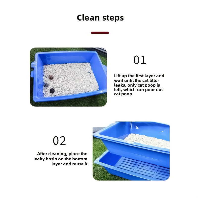 Detachable 3 Tier Cat Litter Box Large Stackable Design