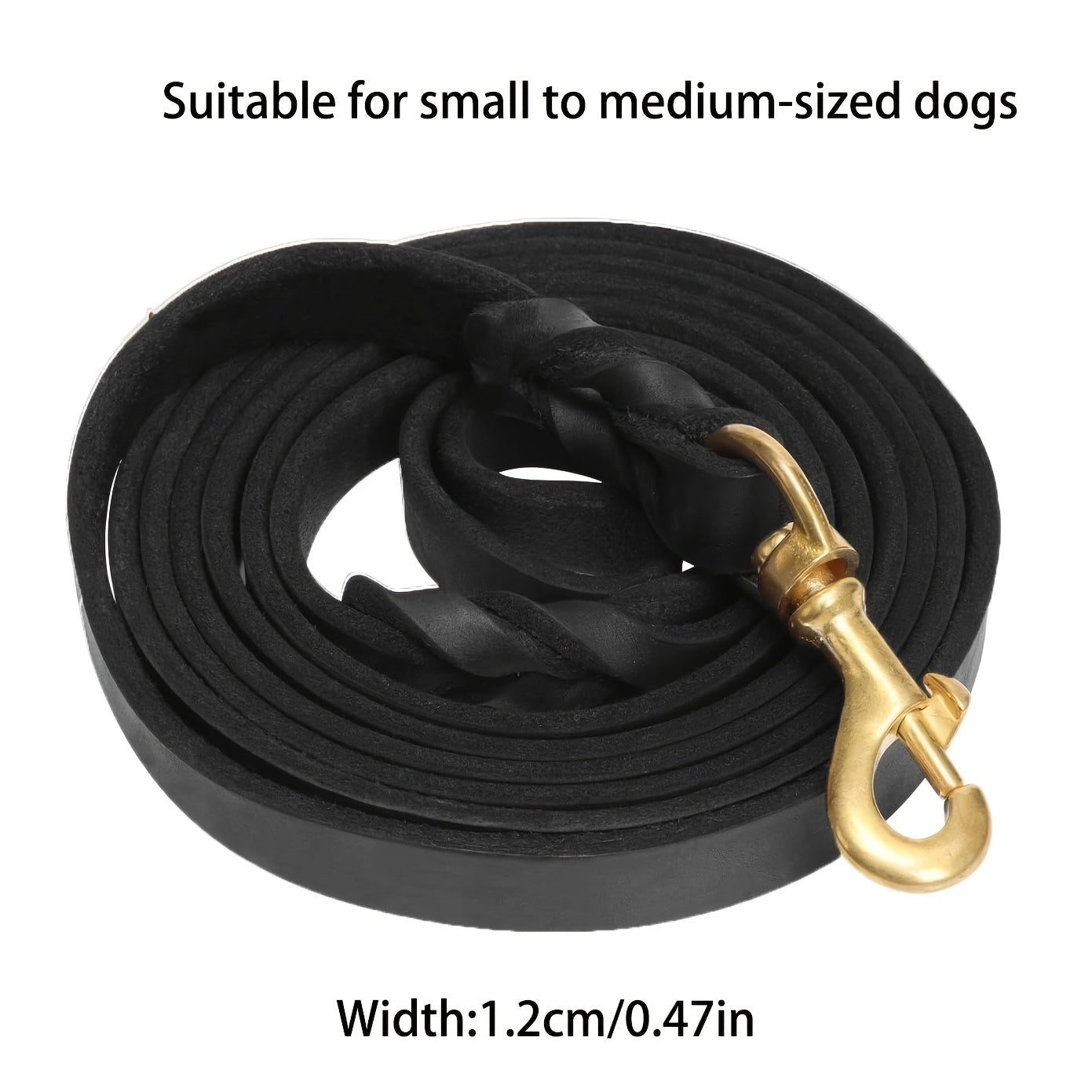 Handcrafted Braided Leather Dog Leash with Comfortable Non-Slip Handle