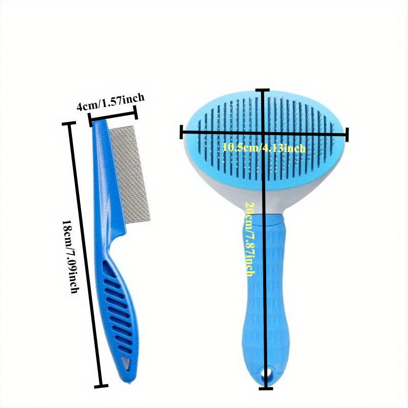 Pet Hair Remover Comb Set For Cats And Dogs Double Pack