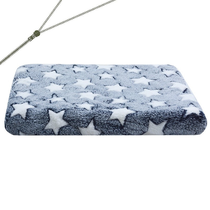 Cozy Cartoon Dog Bed with Stars and Hearts Design