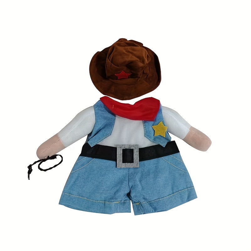 Cute Cowboy Pet Costume For Dogs And Cats Pullover