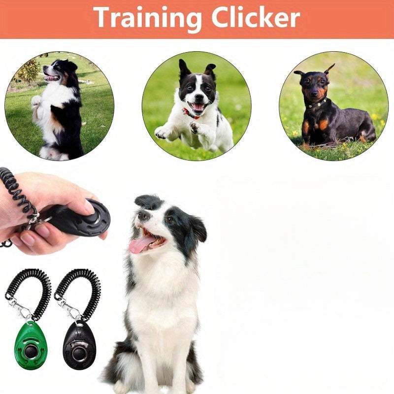 1set Dog Training Kit, Pet Training Waist Bag, 2 Puppy Training Clickers, Soundwave technology Silent Whistle, 2-in-1 Whistle Clicker, Dog Waste Bags