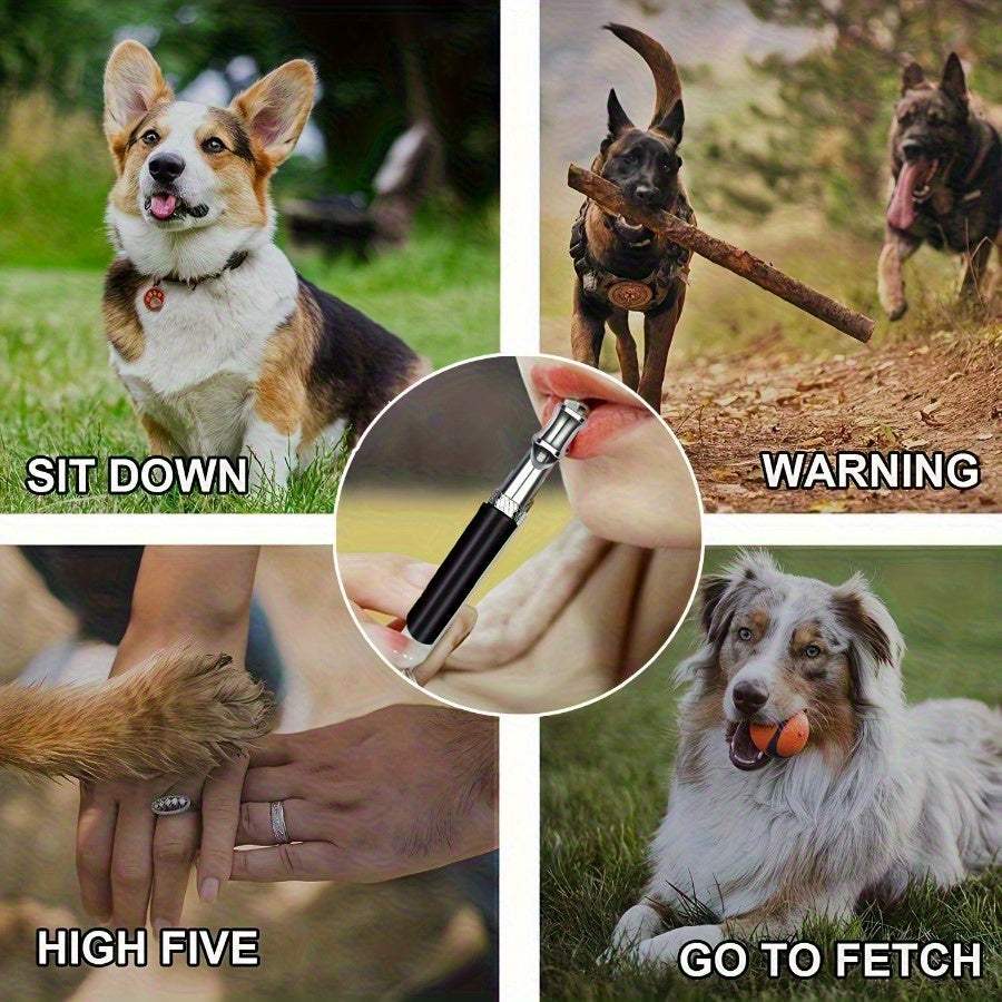 1set Dog Training Kit, Pet Training Waist Bag, 2 Puppy Training Clickers, Soundwave technology Silent Whistle, 2-in-1 Whistle Clicker, Dog Waste Bags