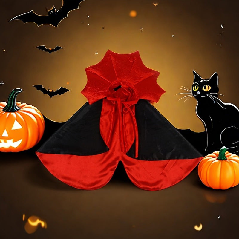 Halloween Pet Vampire Costume For Cats or Small Dogs Polyester