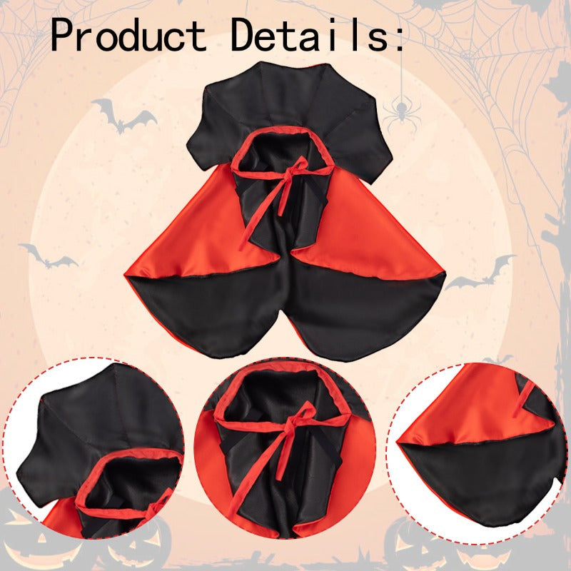 Halloween Pet Vampire Costume For Cats or Small Dogs Polyester