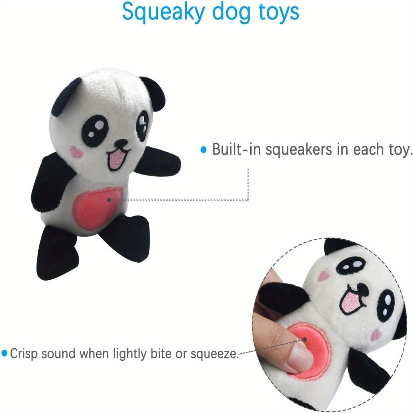 Squeaky Plush Dog Toy Pack for Happy Playtime Fun