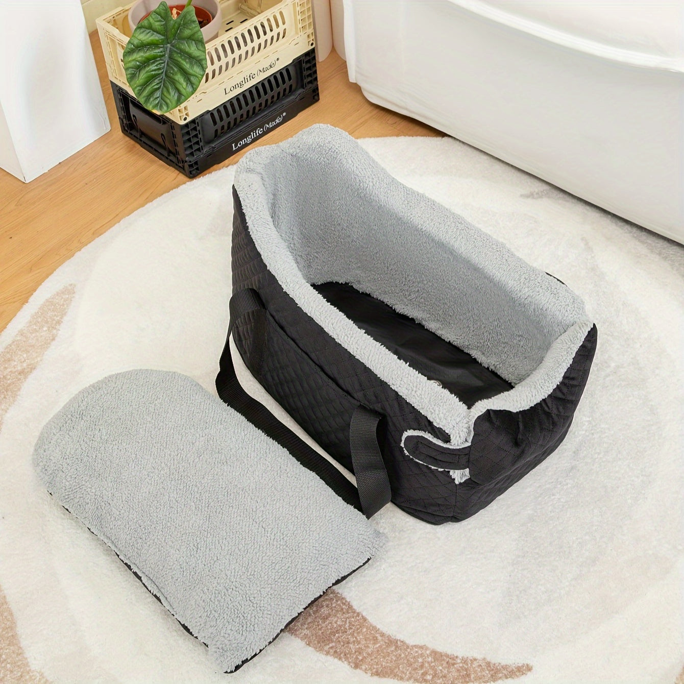 Ultimate Comfort Memory Foam Dog Booster Car Seat Elevated