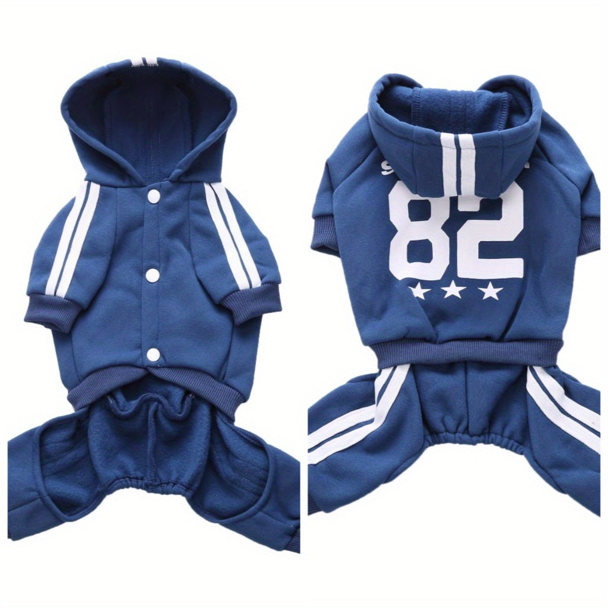 Mach Pet Hoodie Cats And Dogs Back Print Striped Bar