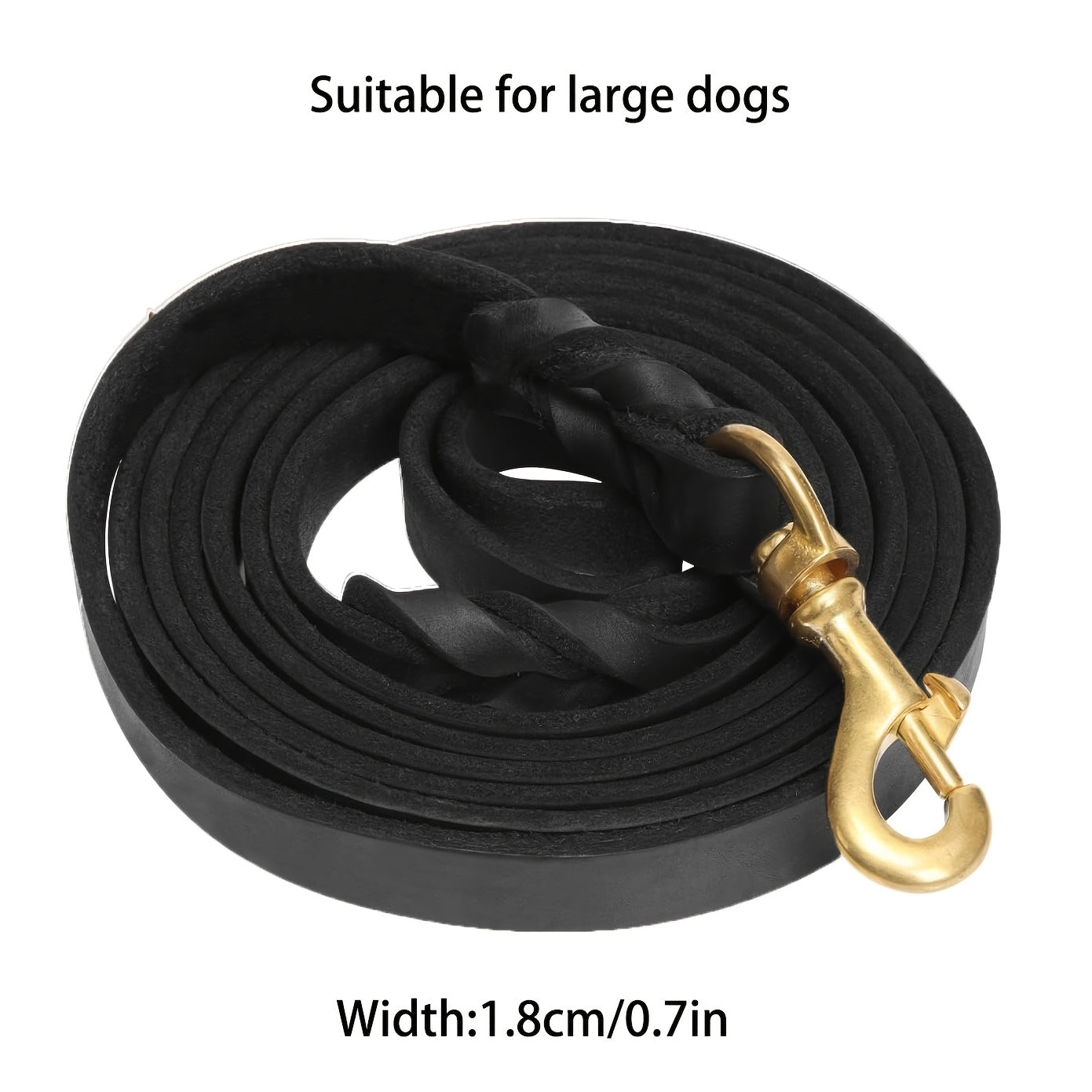 Handcrafted Braided Leather Dog Leash with Comfortable Non-Slip Handle