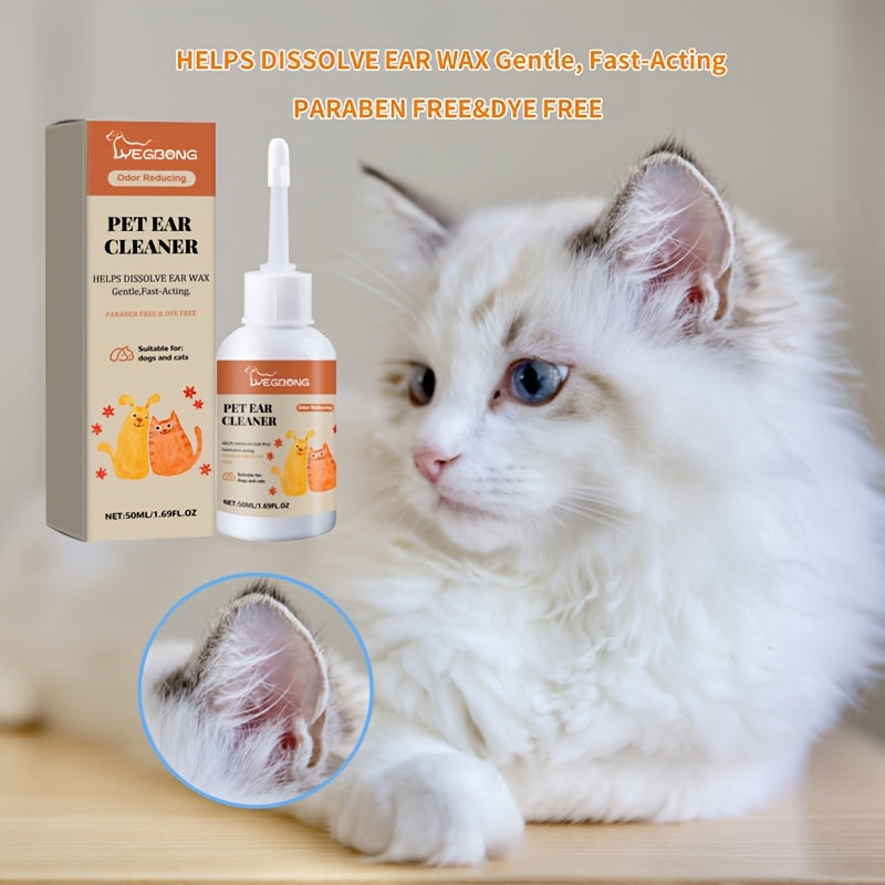 Pet Ear Cleaner Drops For Dogs And Cats Gentle Formula
