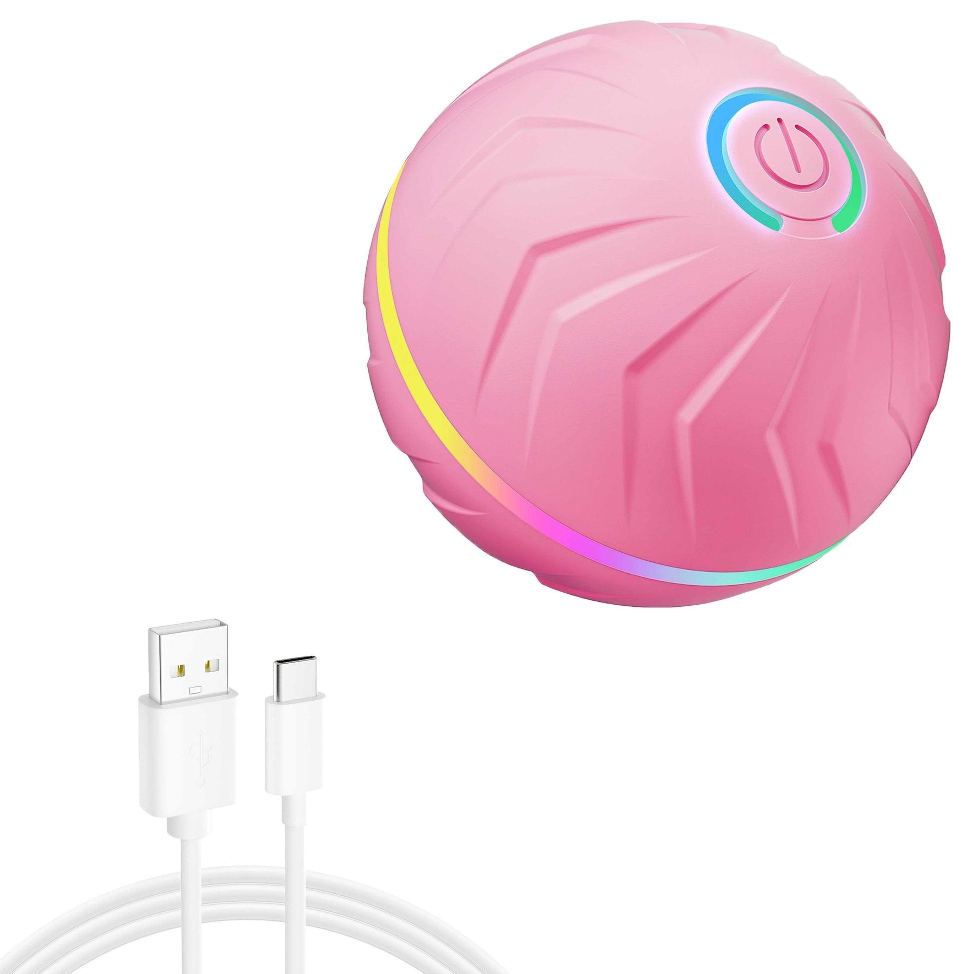 Smart Dog Teasing Ball, Interactive, Random Rolling & Jumping, Colorful Lights, Super Long 4-Hour Life, Includes Charging Cable & Manual, Multi-Surface Rolling & Jumping, Suitable for Tile Floors, Lawns, and Carpets