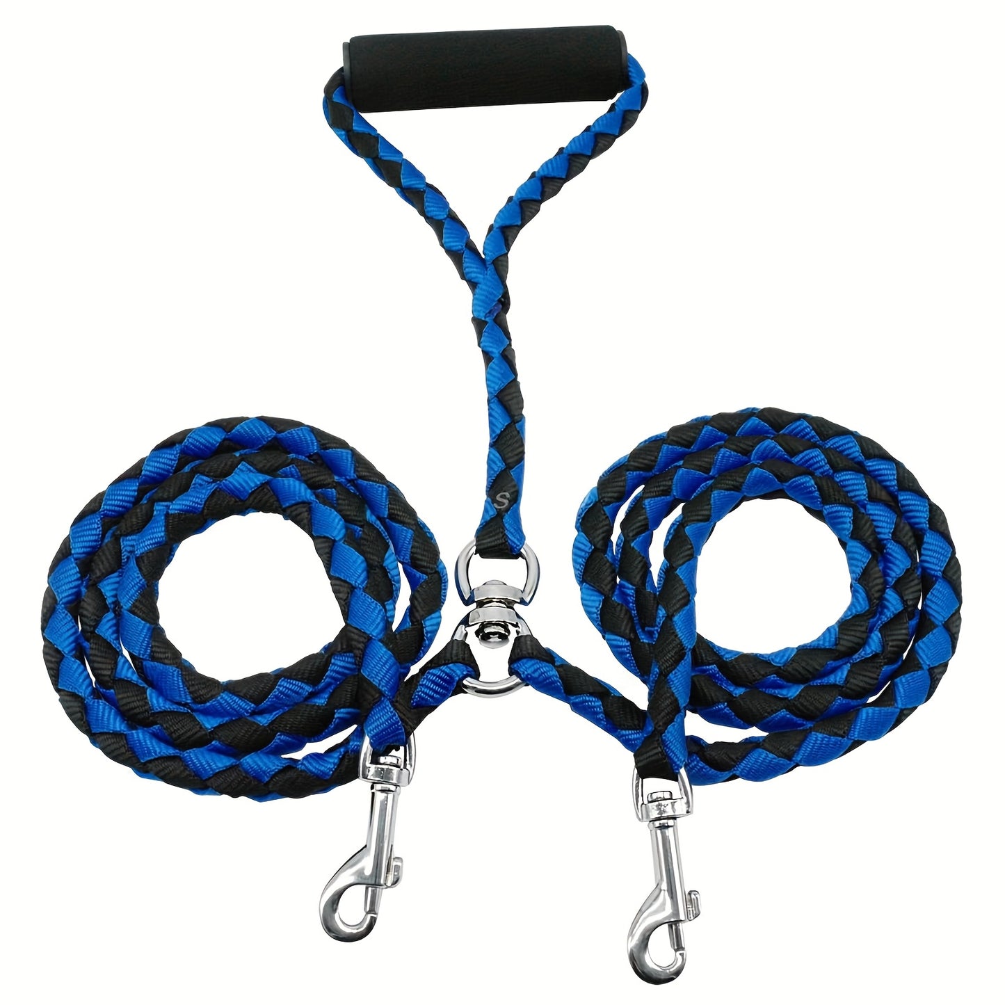 Dual Dog Leash with 360 Degree Swivel and Padded Handle