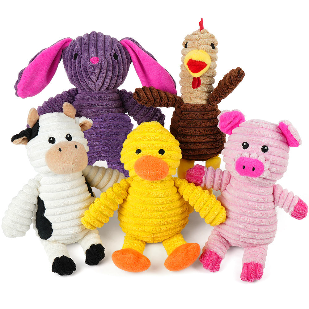 Plush Squeaky Dog Toys Assortment for Playful Pets