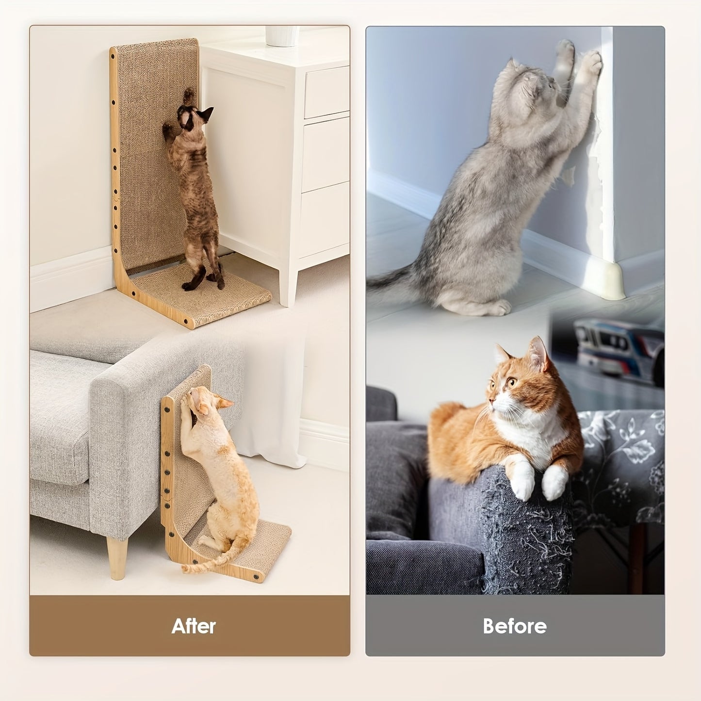 Cat Scratching Post with Ball Toy for Indoor Cats