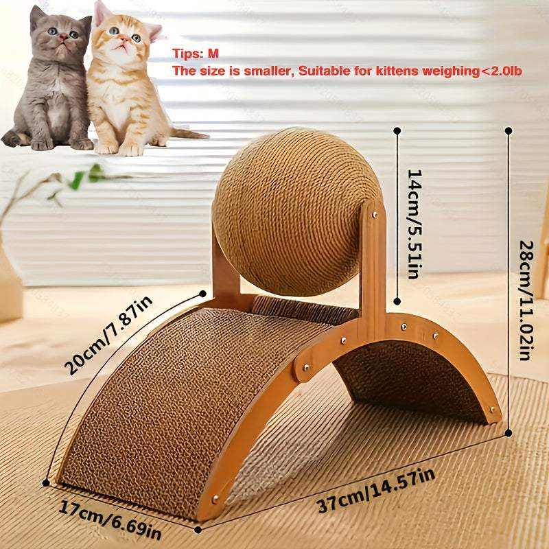[Wear-resistant Cat Toy] Wear-resistant Cat Scratching Ball Toy | Vertical Cat Toy Cat Scratch Board Corrugated Paper Grinding Claw Board for Self relaxation