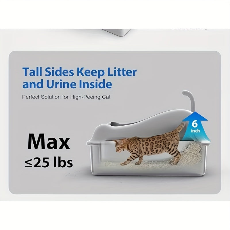 Stainless Steel Enclosed Cat Litter Box With High Edge Leakproof