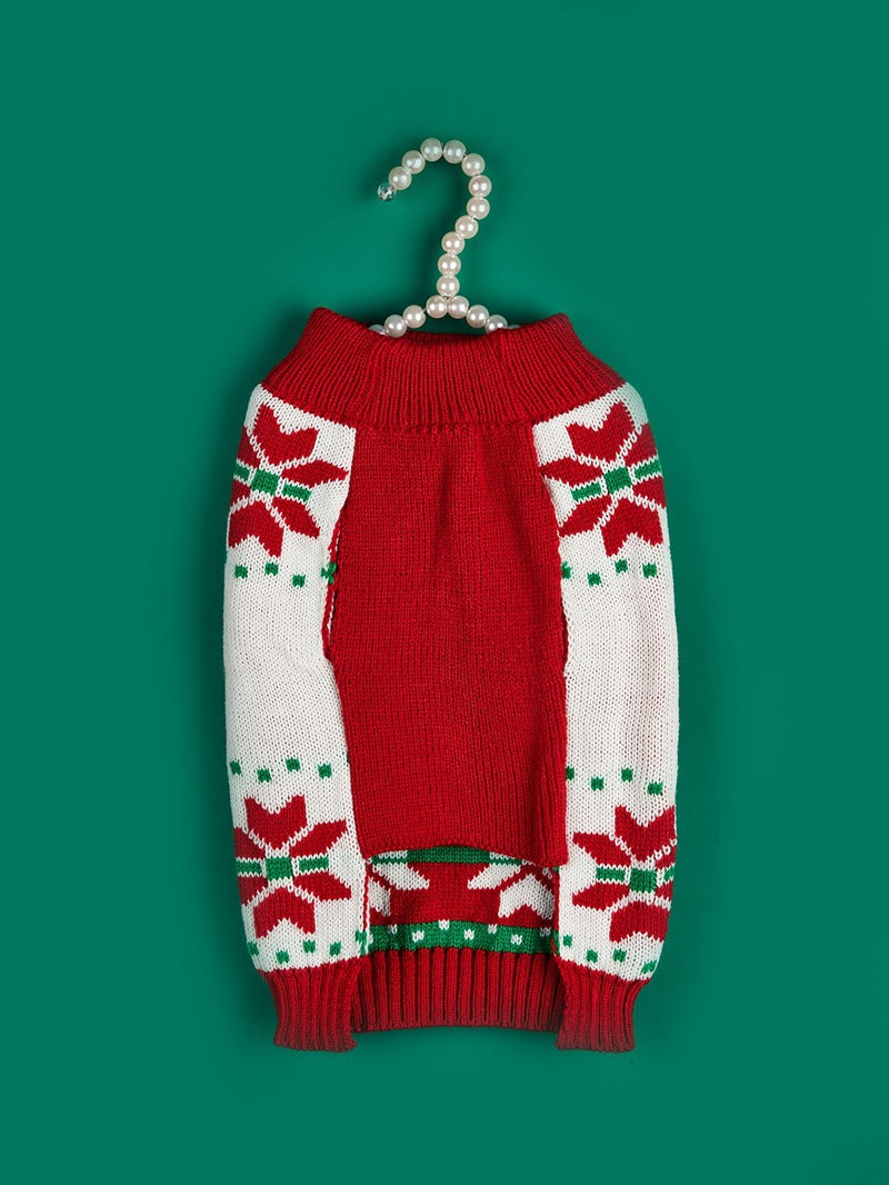 Christmas Santa Claus Knit Dog Sweater Acrylic Winter Pet Apparel