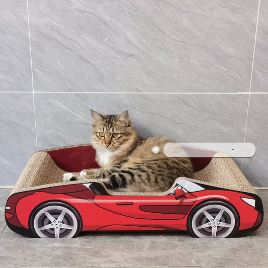 Durable Cardboard Sports Car Cat Scratcher Lounge For Homes