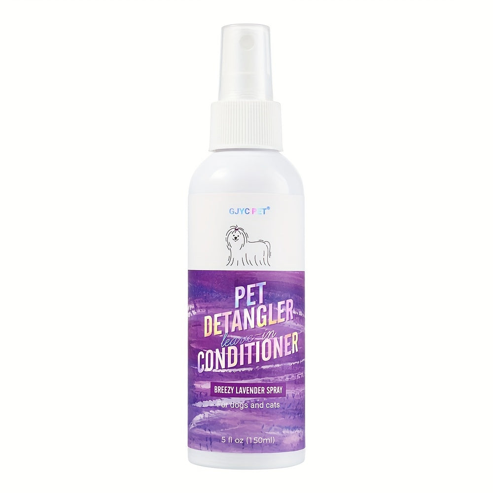 Dog Detangler Spray Leave-In Conditioner for Smooth and Tangle-Free Fur