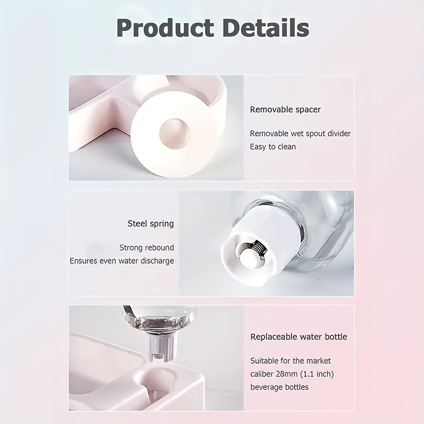 Customizable Pet Double Bowl With Automatic Water Dispenser