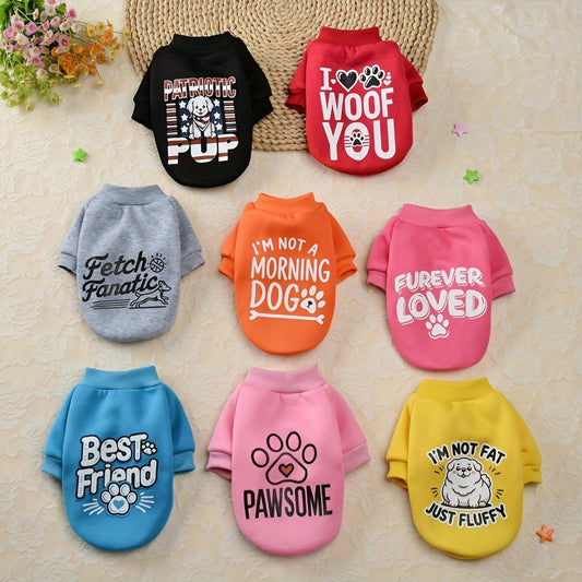 Cute Plus Velvet Dog Sweater Set for Festivals and Fun