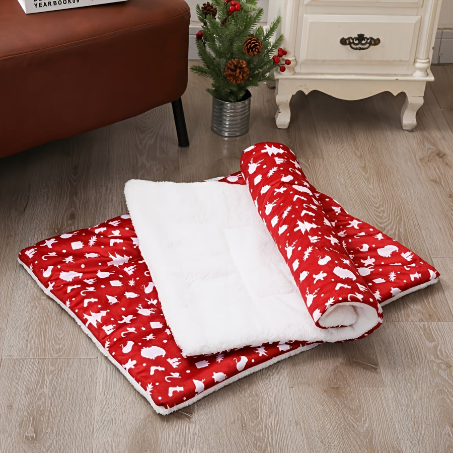 [Christmas Gift] Modern Christmas Cat Bed Winter Warm Nest, Sleigh Cat Bed for Dogs and Cats, Perfect Gift for Pet Lovers - Suitable for Small to Medium Dogs and Cats, Soft Washable, Non-Slip Bottom - Ideal Choice